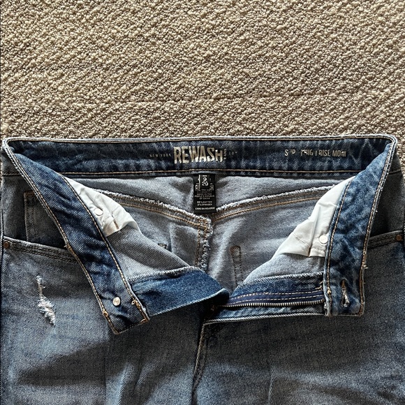 Distressed Rewash Blue Jeans - Picture 3 of 5